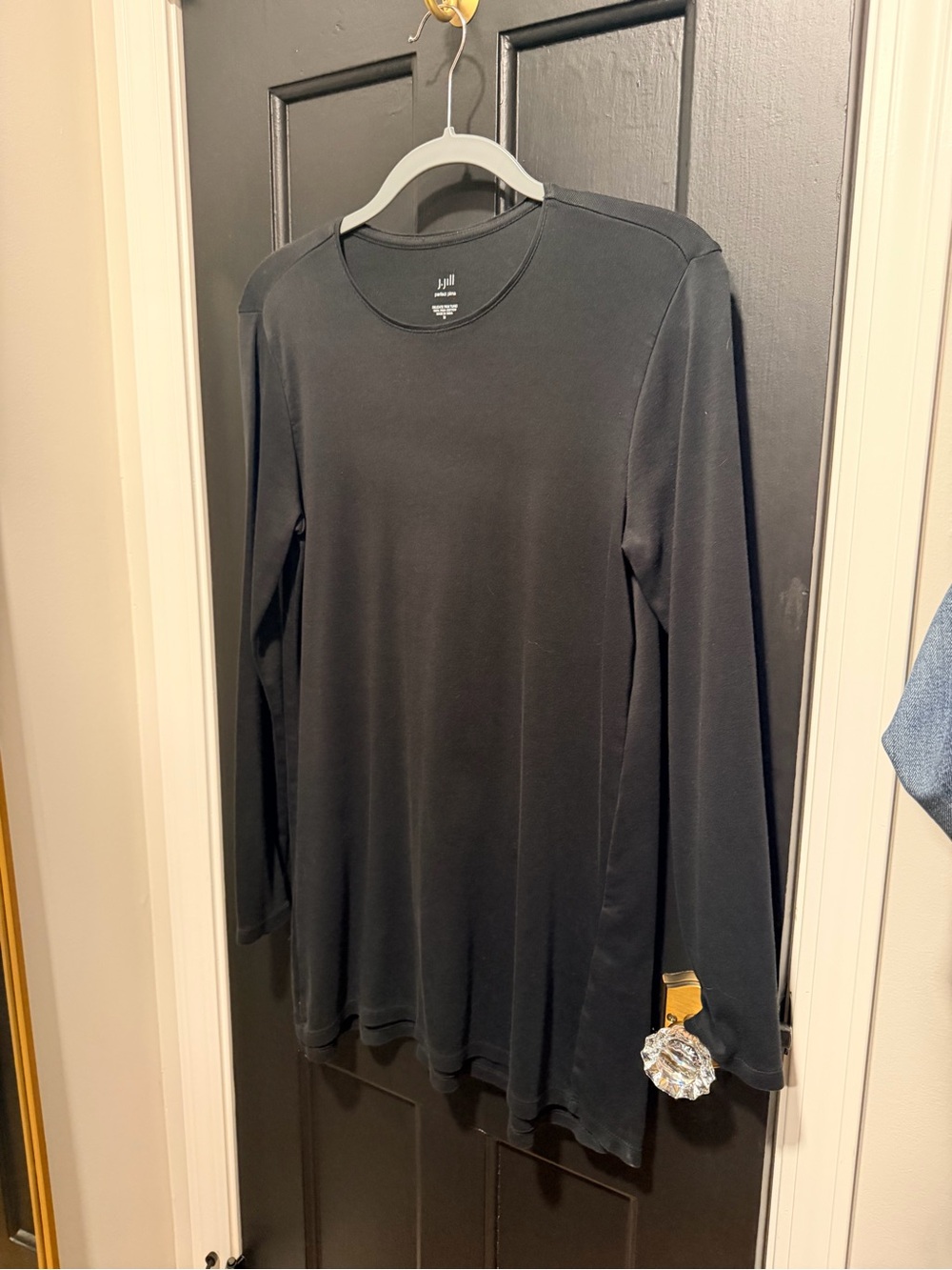 J. Jill Black Long-Sleeve Crew Neck Tunic